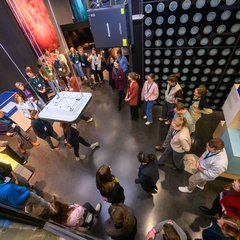 Rund 50 junge Wissenschaftskommunikator*innen und kommunizierende Wissenschaftler*innen waren zum Futurium in Berlin gekommen.